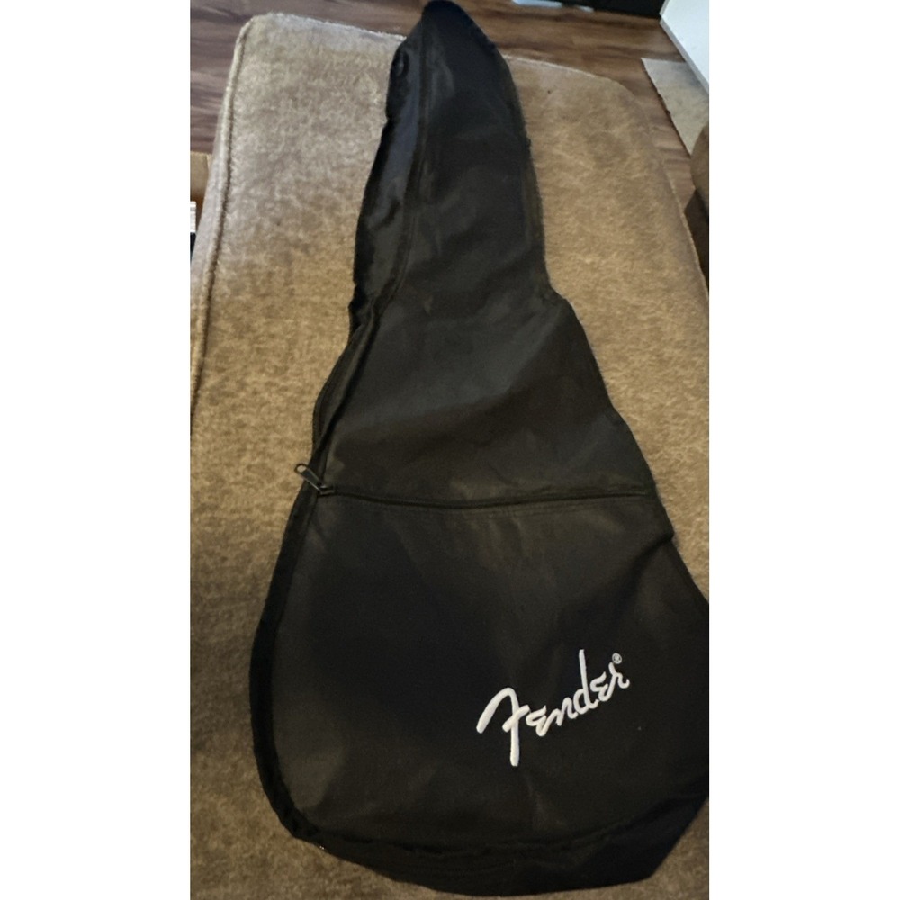 Fender Black Backpack Style Nylon Zip Guitar Bag w/ Front Zip Pocket 37" Length